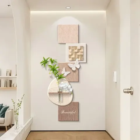 Hydroponics Green Plants Entrance Hall LED Painting Corridor Background Wall Sandstone Art Home Decoration Paintings