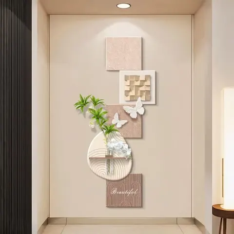 Hydroponics Green Plants Entrance Hall LED Painting Corridor Background Wall Sandstone Art Home Decoration Paintings