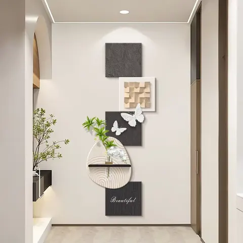 Hydroponics Green Plants Entrance Hall LED Painting Corridor Background Wall Sandstone Art Home Decoration Paintings