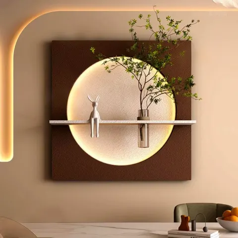 Hydroponics Plants Art Decorative Painting Simplicity Modern Three-dimensional Sandstone Wall Surface Mural Painting