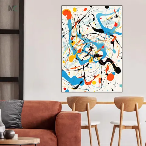 Ink Abstract Wall  Art Home Decorative Painting Niche High-end Sense Dining Room Bedroom Crystal Porcelain Painting