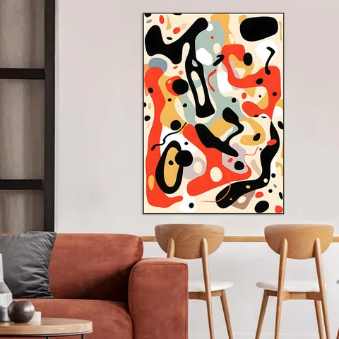 Ink Abstract Wall  Art Home Decorative Painting Niche High-end Sense Dining Room Bedroom Crystal Porcelain Painting