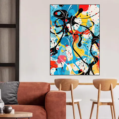 Ink Abstract Wall  Art Home Decorative Painting Niche High-end Sense Dining Room Bedroom Crystal Porcelain Painting