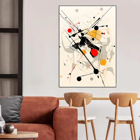 Ink Abstract Wall  Art Home Decorative Painting Niche High-end Sense Dining Room Bedroom Crystal Porcelain Painting