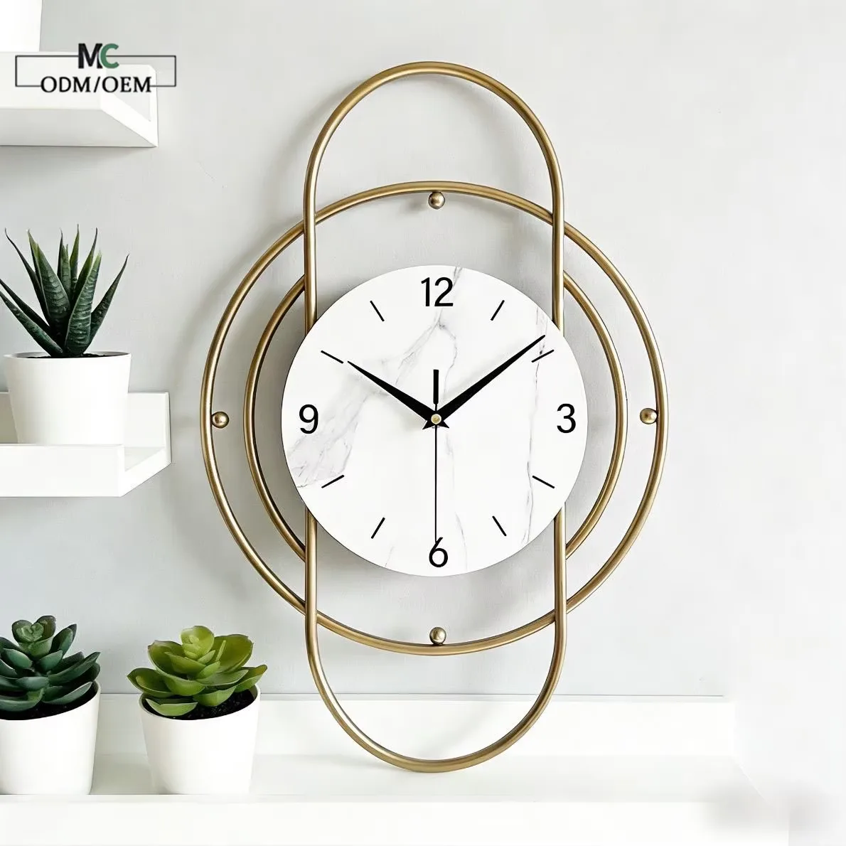 Ironwork Alarm Wall Clock Living Room Household Simplicity Restaurant Creativity Art Decoration Hanging Piece