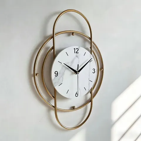 Ironwork Alarm Wall Clock Living Room Household Simplicity Restaurant Creativity Art Decoration Hanging Piece