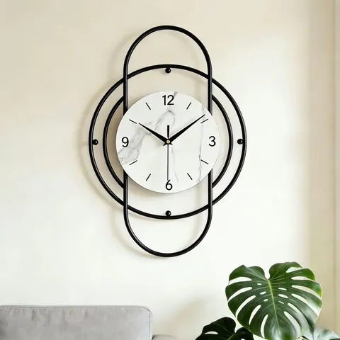 Ironwork Alarm Wall Clock Living Room Household Simplicity Restaurant Creativity Art Decoration Hanging Piece