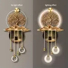 植物 单幅 装饰画 新中式 客厅背景墙挂画 金属壁饰