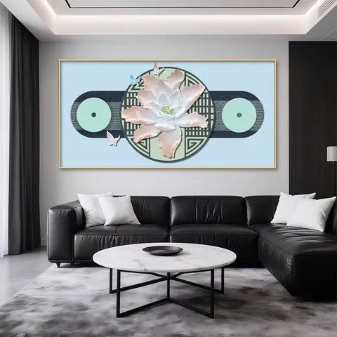 Jade Pendant Three-dimensional Relief Sculpture Art Decor Painting Handmade Production Glowed LED Decor Painting