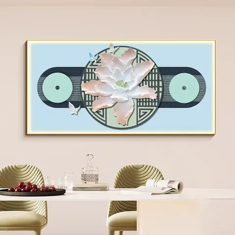 Jade Pendant Three-dimensional Relief Sculpture Art Decor Painting Handmade Production Glowed LED Decor Painting