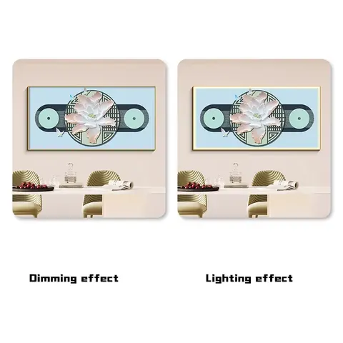 Jade Pendant Three-dimensional Relief Sculpture Art Decor Painting Handmade Production Glowed LED Decor Painting
