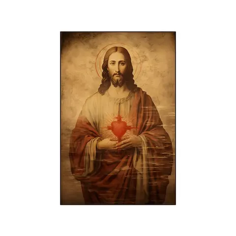 Jesus Figure Portrait Paintings on Canvas Art Murals Modern Religion Arts Crystal LED Diamond Paintings Living Room