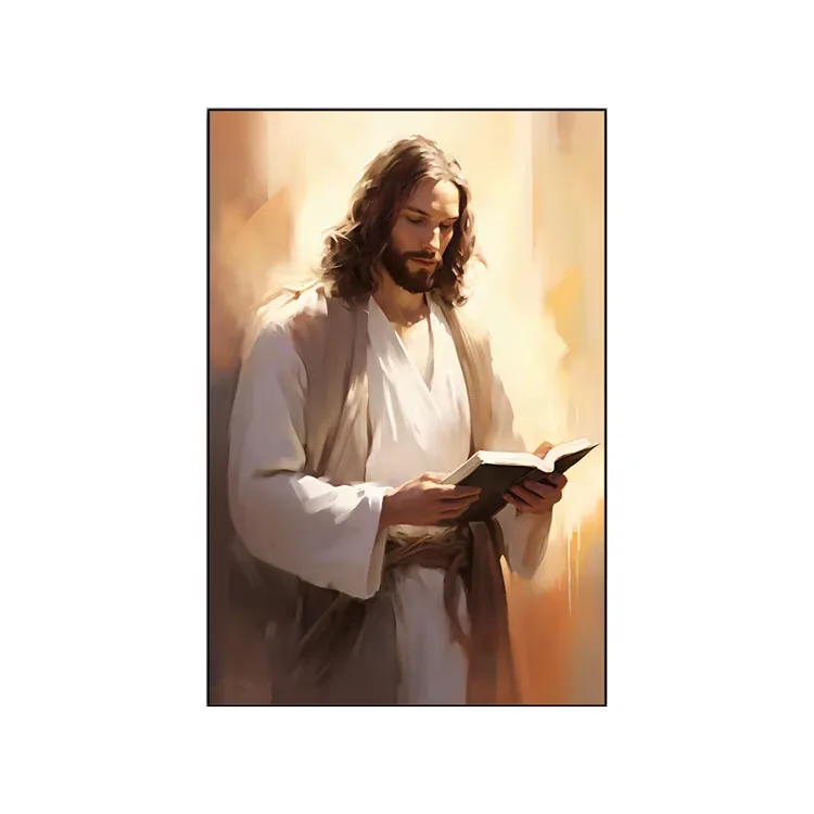 Jesus Figure Portrait Paintings on Canvas Arts Murals Modern Religion Arts LED Diamond Paintings Crystal Porcelain Painting
