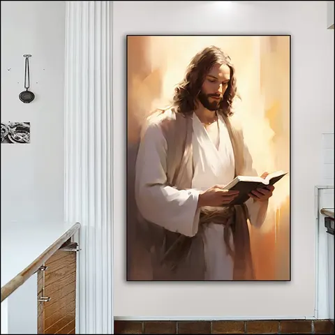 Jesus Figure Portrait Paintings on Canvas Arts Murals Modern Religion Arts LED Diamond Paintings Crystal Porcelain Painting