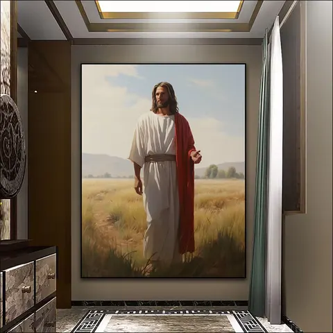 Jesus Figure Portrait Paintings on Canvas Arts Murals Modern Religion Arts LED Diamond Paintings Crystal Porcelain Painting