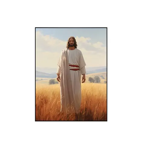 Jesus Portrait Christianity Decor Painting on Canvas Art Modern Religion Arts LED Diamond Paintings