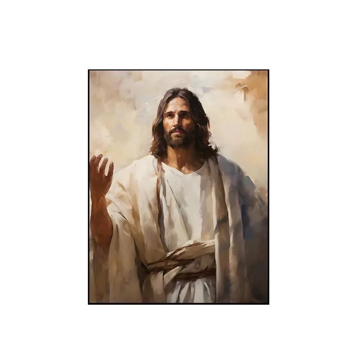 Jesus Portrait Christianity Decor Painting on Canvas Art Mural Modern Religion Arts LED Diamond Paintings