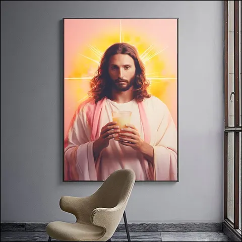 Jesus Portrait Christianity Decor Painting on Canvas Art Mural Modern Religion Arts LED Diamond Paintings