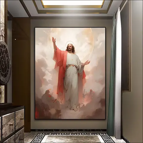 人物 单幅 装饰画 现代简约 客厅背景墙挂画 LED带灯画