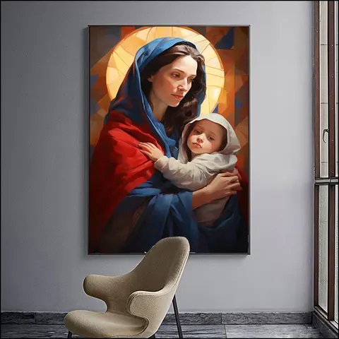 Jesus Portrait Christianity Decor Painting on Canvas Arts Murals Modern Religion Arts Led Diamond Painting