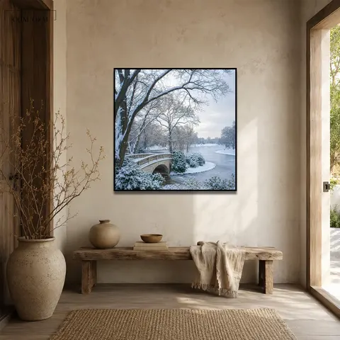 Landscape Wall Art Scenic City Canvas Nature View Decor Urban Landscape Painting Home Decorative Painting Crystal Porcelain Art