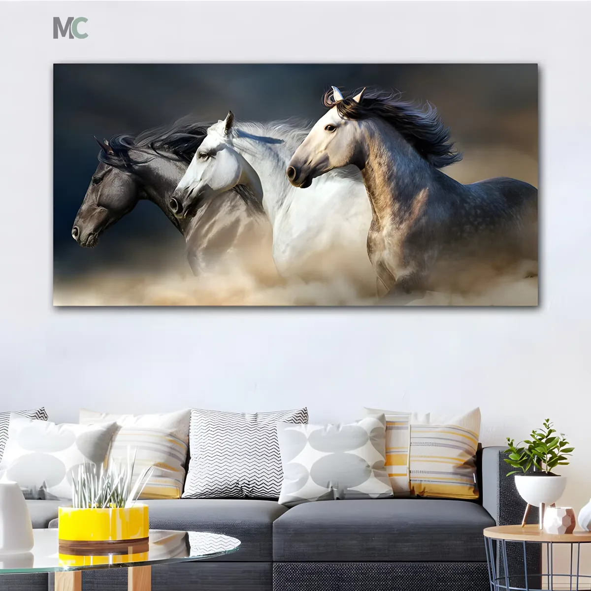 Large Size Running Mustang Art Painting Modern Home Wall Decor Painting Used for the Living Room Background Painting Poster