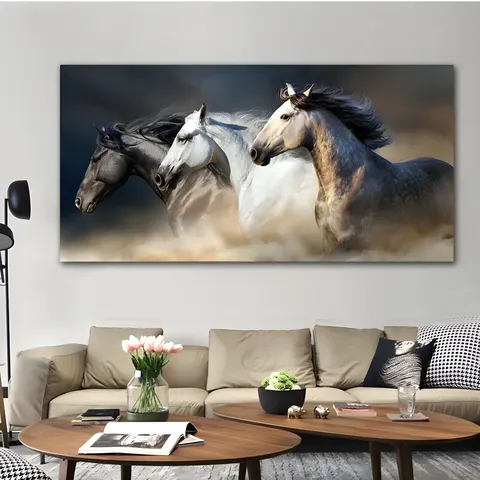 Large Size Running Mustang Art Painting Modern Home Wall Decor Painting Used for the Living Room Background Painting Poster
