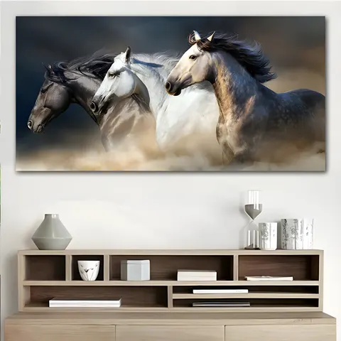 Large Size Running Mustang Art Painting Modern Home Wall Decor Painting Used for the Living Room Background Painting Poster