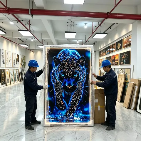 抽象 单幅 装饰画 轻奢风 客厅背景墙挂画 LED带灯画