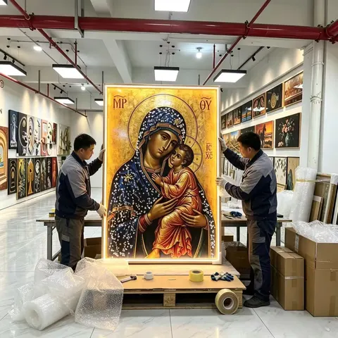 抽象 单幅 装饰画 现代简约 客厅背景墙挂画 LED带灯画