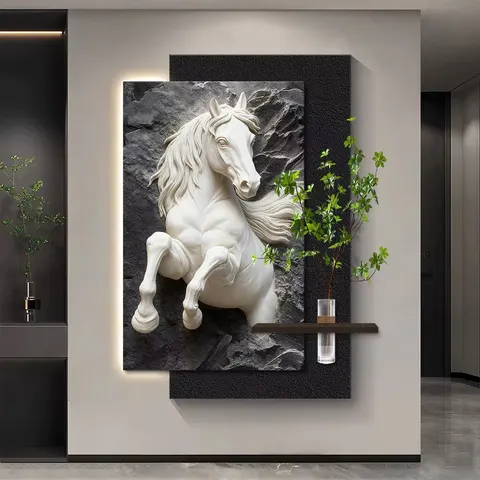 LED Decorative Painting Sandstone Canvas Wall Picture LED Light Canvas Painting for Home Hotel Wall Decor