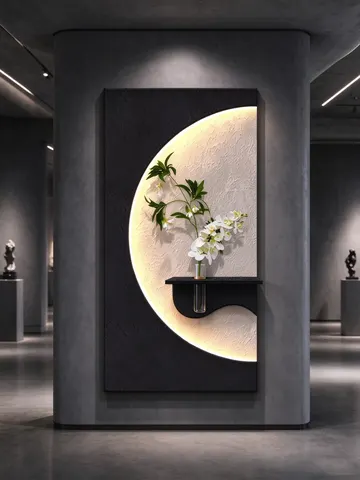 抽象 单幅 装饰画 现代简约 玄关背景墙挂画 LED带灯画