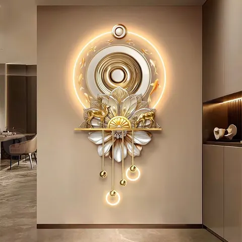 抽象 单幅 装饰画 轻奢风 客厅背景墙挂画 LED带灯画