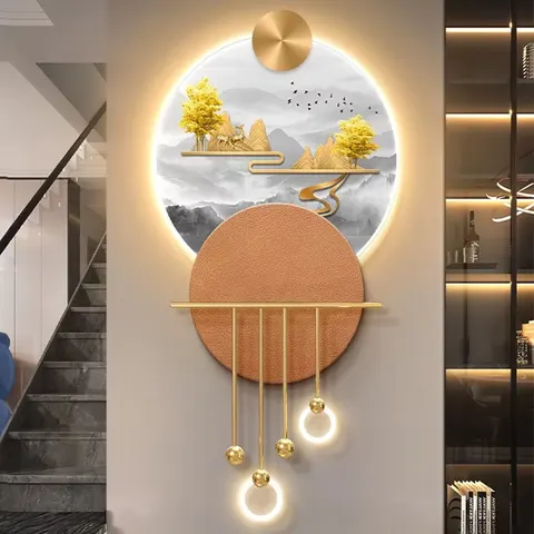 Light Luxury Beckoning Cat Fortune Deer Entrance Acrylic LED Wall Art 3D Acrylic LED Art 3D Acrylic LED Wall Art