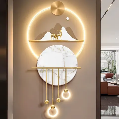 Light Luxury Beckoning Cat Fortune Deer Entrance Acrylic LED Wall Art 3D Acrylic LED Art 3D Acrylic LED Wall Art