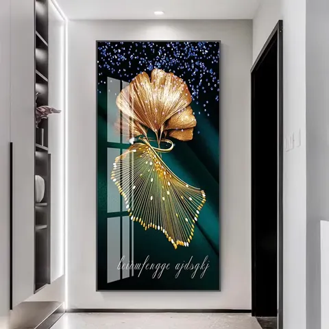 Light Luxury Decorative Crystal Painting Living Room Hallway Hanging Background Wall Mural Canvas Support Base