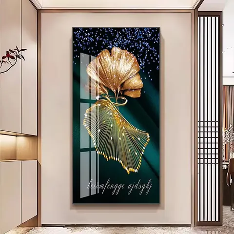 Light Luxury Decorative Crystal Painting Living Room Hallway Hanging Background Wall Mural Canvas Support Base