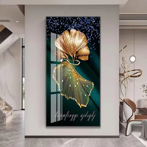 Light Luxury Decorative Crystal Painting Living Room Hallway Hanging Background Wall Mural Canvas Support Base