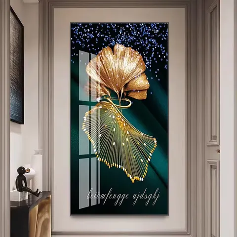 Light Luxury Decorative Crystal Painting Living Room Hallway Hanging Background Wall Mural Canvas Support Base