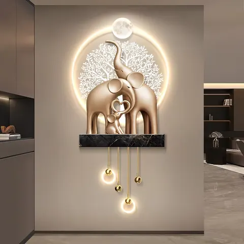 动物 单幅 装饰画 轻奢风 玄关背景墙挂画 晶瓷画