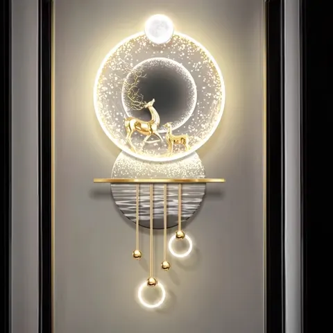 Light Luxury Porch Decoration Painting Nine Fish Map High-grade Three-dimensional Led Painting Into the Hallway Hanging Pictures