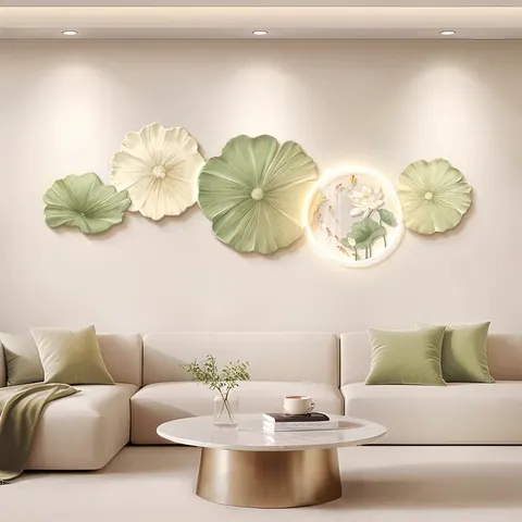 Living Room Art Decor Painting Light Luxury High-grade Sense Nine Fish Picture Sofa Background Wall LED Painting
