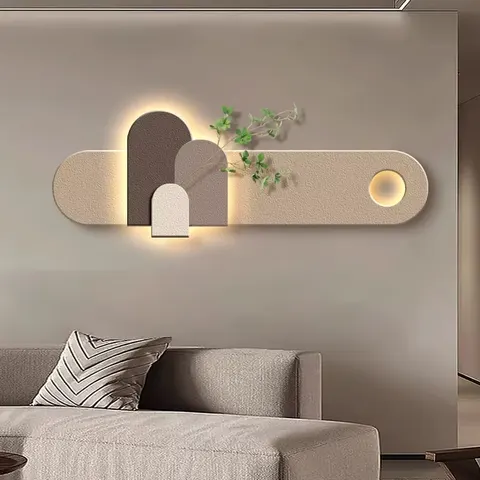抽象 单幅 装饰画 现代简约 客厅背景墙挂画 LED带灯画