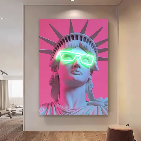Living Room Background Wall Sculpture Art LED Light Home Decor Paintings Personality Abstract Acrylic LED Painting