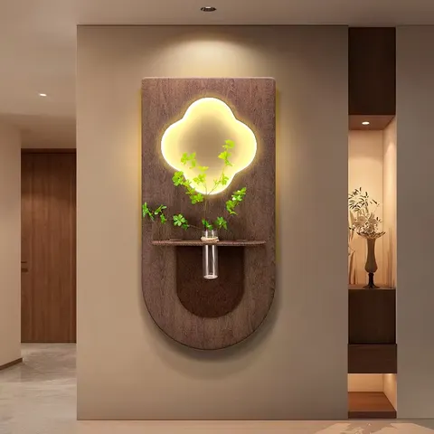 Living Room Corridor Background Wall Crystal Porcelain Paintings UV Engraving LED Paintings