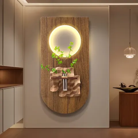 Living Room Corridor Background Wall Crystal Porcelain Paintings UV Engraving LED Paintings