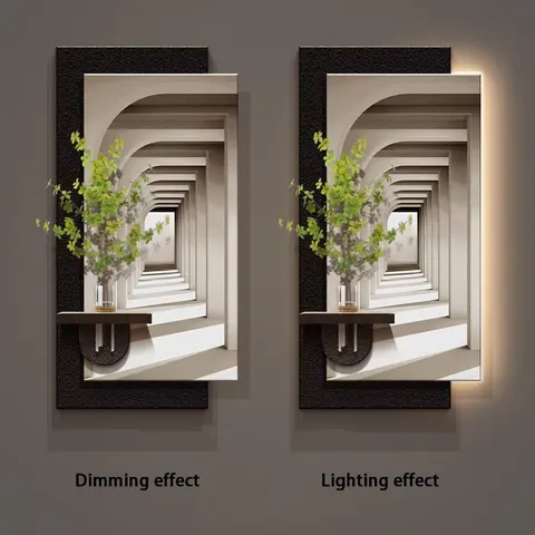 Living Room Corridor Background Wall Sandstone Fabric Decorative Painting Hydroponics Green Plants Wall Painting
