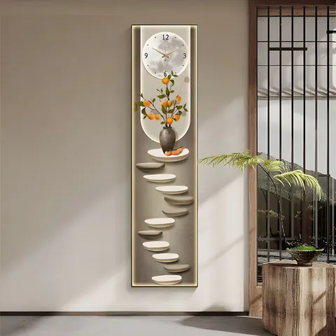 Living Room Corridor  Led Light Crystal Hanging PictureNew Chinese Modern Light Luxury Wall Art Home Decor Painting