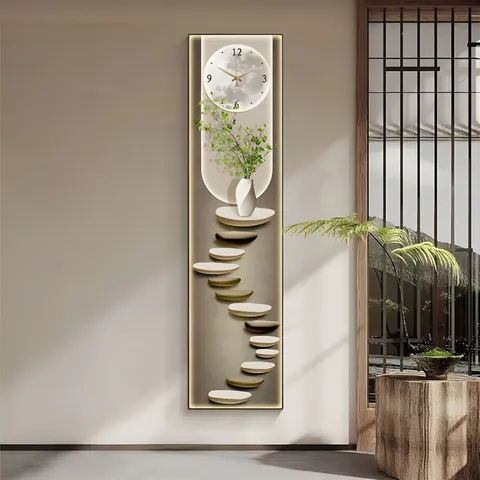 Living Room Corridor  Led Light Crystal Hanging PictureNew Chinese Modern Light Luxury Wall Art Home Decor Painting