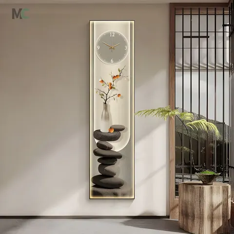 Living Room Corridor  Led Light Crystal Hanging PictureNew Chinese Modern Light Luxury Wall Art Home Decor Painting
